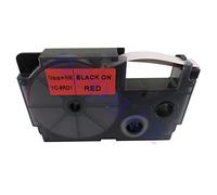 Casio Ruban auto-adhésif XR-9RD1 – Noir sur rouge – 0,9 cm x 8 m – 1 cassette