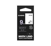 CASIO XR-9WE1 Beschriftungsband 9 mm für Labelprinter, Schwarz auf Weiß