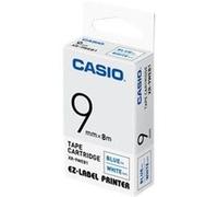 Casio XR-9WEB1 - Auto-adhésif - bleu sur blanc - Rouleau (0,9 cm x 8 m) 1 cassette(s) bande d'étiquettes - pour Casio KL-130, G2, HD1; KL 100, 120, 1500, 200, 60, 7000, 7400, 750, 780, 820, 8200, C500