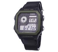 Casio Youth Digital Illuminator Alarme World Time AE1200WHB1BVDF Montre Homme