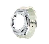 Casioak Boîtier en acier MOD Kit pour amortisseur G-Shock GA2100 GA2110 Argenté (Blanc argenté)