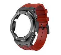 Casioak Boîtier en acier MOD Kit pour amortisseur G-Shock GA2100 GA2110 Argenté (Noir Rouge)