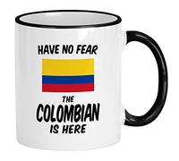 Casitika Tasse à café Colombienne Have No Fear Colombie. Tasses fantaisie avec drapeau pour mari ou femme fiers (325 ml)