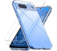 caslord Coque pour Google Pixel 8A, Anti-Jaunissement étui de Protection Transparente Antichoc Anti-Rayures, TPU Silicone Bumper Case pour Google Pixel 8A,Transparent