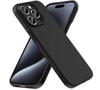 caslord Coque pour iPhone 15 Pro TPU Souple antidérapant | On dirait une coque en silicone | Protection contre les taches | Résistante aux rayures | Noir