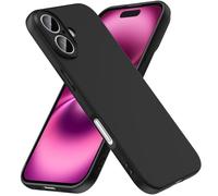 caslord Coque pour iPhone 16 Plus TPU Souple antidérapant | On dirait une coque en silicone | Protection contre les taches | Résistante aux rayures | Noir