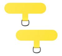 caslord Lot de 2 Patchs universels pour Cordon, transformez Votre Coque de téléphone en chaîne de téléphone, TPU Ultra Fin s'adapte à Toutes Les Coques de téléphone Standard-Jaune