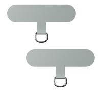 Caslord Lot de 2 Patchs Universels pour Cordon - Transformez Votre Coque en Chaîne de Téléphone - TPU Ultra Fin s'Adapte à Toutes Les Coques Standard - Gris