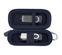 casmilee Étui pour clé USB SanDisk/Samsung/Kingston, étui uniquement | Organiseur de lecteur flash pour 2 lecteurs, poche en filet, bande élastique et mousqueton pour étudiants, étudiants, bureau