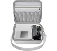 casmilee Sac rigide pour imprimante photo mobile Canon SELPHY CP1500/CP1300/CP1200 Mini imprimante photo mobile et kit de papier avec bandoulière réglable - Sac uniquement (blanc)