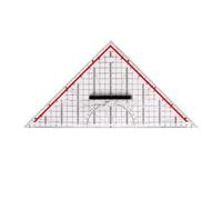 CASNO Lot d'équerre avec échelle rouge, rapporteur en plastique transparent de 20/30 cm avec poignée, géométrie, triangle, outil de mathématiques, fournitures scolaires de bureau