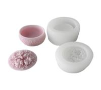 CASNO Moule en silicone, boîte de rangement créative en forme de fleur, moule en résine pour bougies avec couvercle, récipient à bijoux, moule époxy pour les amateurs d'artisanat
