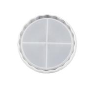CASNO Moule en silicone, plateau rond pour palette de maquillage pour fard à paupières, plateau de rangement en résine, plateau de maquillage, porte-stylo, moule en silicone