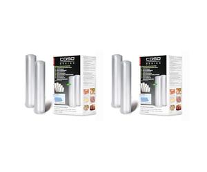 CASO 1223 Rouleau de film pour machine sous vide, transparent, 25 x 600 cm (Lot de 2)