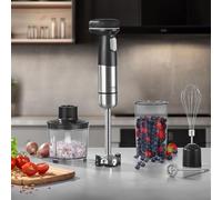 Caso 3605 Click & Mash Set mixeur plongeant 4 en 1, Couleur:Noir