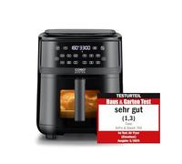 CASO AirFry & Steam 700 - Friteuse à air chaud et cuiseur vapeur - les aliments sont croustillants à l'extérieur & juteux à l'intérieur, Noir