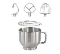 CASO Bol en acier inoxydable avec poignée et accessoires pour robot culinaire KM 1800 Noir 6 l Passe au lave-vaisselle