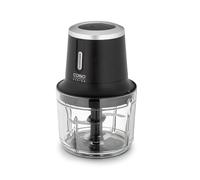 CASO Chop & Go - Hachoir sans fil avec 4 lames en acier inoxydable, flexible et prêt à l'emploi n'importe où, jusqu'à 60 min d'autonomie, 2300 tr/min, accessoire polyvalent, noir