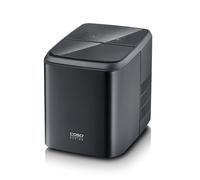 CASO Clear Ice Advanced Machine à Glaçons Compresseur - Silencieux 48 dB, Glaçons Clairs & Mats, 8-12 min, Réservoir d'eau de 1,5 L, Auto-Nettoyage, Noir Mat