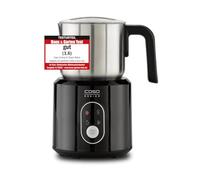 Caso Crema & Choco Black 1665 - Dégustation de lait polyvalente grâce à 4 fonctions - Convient pour le lait végétal - Récipient en acier inoxydable avec poignée isolée contre la chaleur - Affichage
