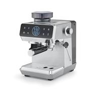 CASO EspressoGourmet & Grind Machine à café en acier inoxydable avec broyeur, pompe Ulka 20 bars, écran tactile, bloc thermique, fonction pré-infusion, flance à vapeur, réservoir d'eau de 1,8 l
