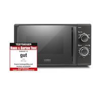 Caso M20 Easy de design/Solo micro-ondes avec micro-ondes 700 W, manuelle et simple d'utilisation, 20 L, Fonction Décongélation, 25,5 cm Verre Plateau Tournant, minuterie