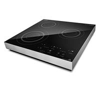 Caso Master P3 Plus Mobile de trois plaque à induction, 3500 W, toute surface en verre, cadre en acier inoxydable brossé