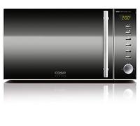 CASO MG 20 Ceramic Menu - Micro-ondes 2-en-1 avec gril | Fond en céramique avec grille de cuisson pour deux niveaux, 800 W, gril 1 000 W, 20 L, intérieur en acier inoxydable, façade miroir