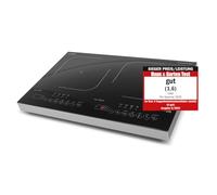 CASO ProGourmet 3500 Plaque de cuisson à induction double mobile, 3500 W Powersharing, 60-240 °C, 4 fonctions, minuterie 180 min, casseroles jusqu'à 24 cm, vitrocéramique