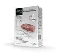 CASO Rouleaux de film professionnel 20x600 cm / 2 rouleaux, pour toutes les machines sous vide, 150µm, résistant à l'ébullition, sous vide, réutilisable, autocollant Food Manager inclus