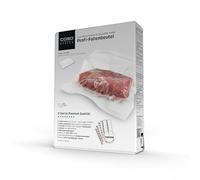 CASO Sachets en plastique 30x40 cm/50 sachets avec structure striée, pour toutes les machines sous vide, sans BPA, 150µm, résistant à la cuisson, sous vide, réutilisable, Food Manager Sticker