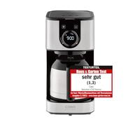 Caso Selection C10 Cafetière isotherme avec verseuse isotherme de 1,2 l, minuterie, en acier inoxydable avec filtre permanent pour 10 tasses, acier inoxydable, noir