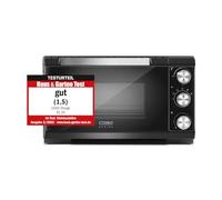 CASO TO 20 - Four design, 5 fonctions : recirculation, tournebroche avec moteur, chaleur de voûte, chaleur de sole, chaleur de voûte et de sole, réglage en continu de la température de 70 à 230 °C,