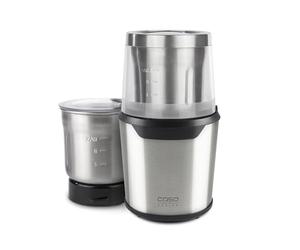 CASO UZ 200 - Broyeur électrique design, récipient, couteau à percussion et boîtier en acier inoxydable robuste, idéal comme hachoir et moulin pour noix, légumes, fruits, café