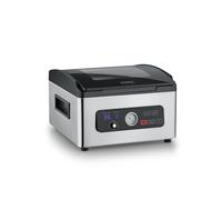 CASO VacuChef 700 Machine à emballer sous vide en acier inoxydable 8 l Pompe à vide professionnelle puissante 70 litres/minute Couvercle en verre trempé pour aliments durs/mous/secs/liquides