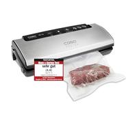 CASO VC15 Machine à emballer sous vide, jugement de test, les aliments restent frais jusqu'à 8 fois plus longtemps, fonction de soudage séparée, avec 10 sacs en film professionnel gratuits