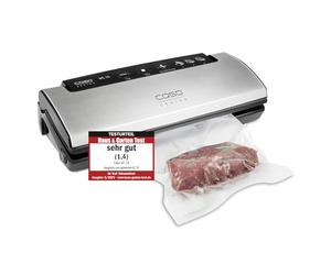 CASO VC15 Machine à emballer sous vide, jugement de test, les aliments restent frais jusqu'à 8 fois plus longtemps, fonction de soudage séparée, avec 10 sacs en film professionnel gratuits