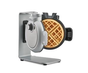 CASO WaffleUp - gaufrier vertical pour des gaufres belges parfaites, 5 niveaux de brunissage au choix, double revêtement antiadhésif, pas d'excédent de pâte, acier inoxydable