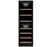 CASO WineChef Pro 180 Noir Réfrigérateur à vin avec compresseur, transformable, WiFi Smart Control, stockage jusqu'à 180 bouteilles, commande tactile, 2 zones, plage de température 5 à 20 °C chacune
