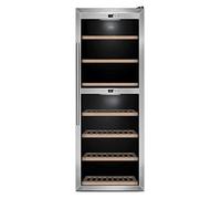CASO WineComfort 1260 Smart Cave à vin pour 126 bouteilles - Contrôle par application - 2 zones pour 5-20 °C - Éclairage LED - Filtre UV en verre et acier inoxydable