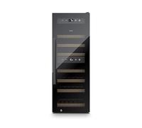 Caso WineExclusive 38 Smart Cave à vin design pour jusqu'à 38 bouteilles - Deux zones de température séparées réglables de 5 à 20 °C pour vin rouge et blanc, éclairage LED, avec module Wi-Fi et