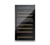 Caso WineExclusive 66 Smart - Réfrigérateur de vin design, jusqu'à 66 bouteilles, deux zones de température séparées réglables de 5 à 20 °C, éclairage LED, avec module Wi-Fi et application