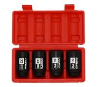 CASOMAN 1/2'' Drive Deep Spindle Axle Nut Impact Socket Set, 6 Point, CR-MO,32,33,35,36mm, 4PC 1/2-Inch Impact Socket Set, Heavy Duty Use In Removing And Installing Axle Nuts