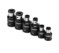 CASOMAN Bit Socket Adapter Set -1/4"Hex *3/8" Drive 1/4"Hex*1/2" Drive 5/16"Hex *1/2" Drive 1/4-Inch Dr. Hex Power Bit Holder,& 5/16" 1/4-Inch Dr. Hex Power Bit Holder Set 6 Piece Impact Coupler Set