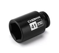 CASOMAN Douille à choc profonde de 3/4" - 41 mm, douille à choc Jumbo - métrique, 6 points, CR-MO, finition phosphate noir