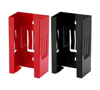 CASOMAN Lot de 2 distributeurs magnétiques de gants/mouchoirs, noir et rouge, capacité de 3.6 kg, support mural, support de boîte à gants pour montage mural, support de boîte à gants magnétique