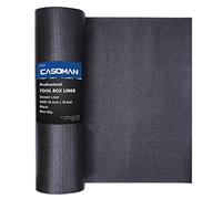 CASOMAN Professional Tool Box Liner and Drawer Liner,Easy Cut Non-Slip Foam Rubber Toolbox Drawer Liner Mat - Adjustable Thick Cabinet Liners,Black,16 inch (Wide) x 16 Feet (Long)