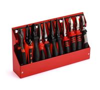 CASOMAN Support de rangement pour pinces, pince coupante, noir/rouge, 11 emplacements, se monte sur un panneau perforé, garde les pinces organisées dans un tiroir à outils