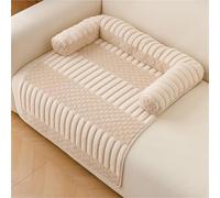 CASOME Couverture Canapé pour Chien Et Chat, Tapis Doux Imperméable Antidérapant pour Animaux, Protection Sofa Moelleuse avec Bord Coussin pour Lit Voiture(Two-Tone,80 * 90cm)