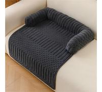 CASOME Couverture Canapé pour Chien Et Chat, Tapis Doux Imperméable Antidérapant pour Animaux, Protection Sofa Moelleuse avec Bord Coussin pour Lit Voiture(Dark Gray,80 * 60cm)